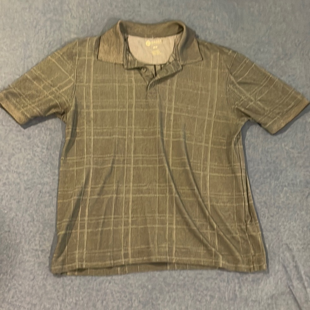 Haggar grayish blue polo shirt